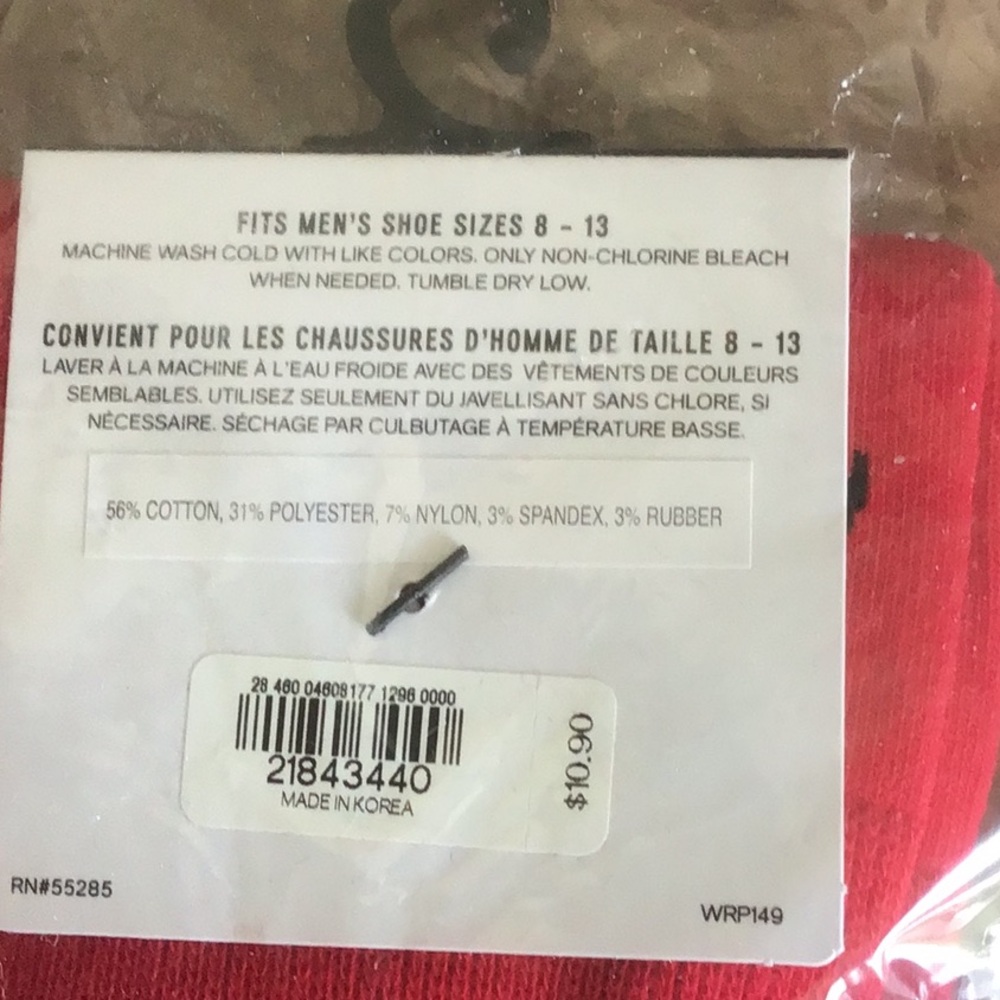 Express Vibrant Red Penguin Pattern Socks - Picture 3 of 3